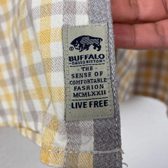 Buffalo David Bitton Men’s Button Up Shirt Plaid Pocket Cotton Multi Size XXL - Picture 16 of 16